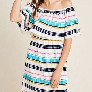 Striped Eri + Ali Off-The-Shoulder Dress (NWT)